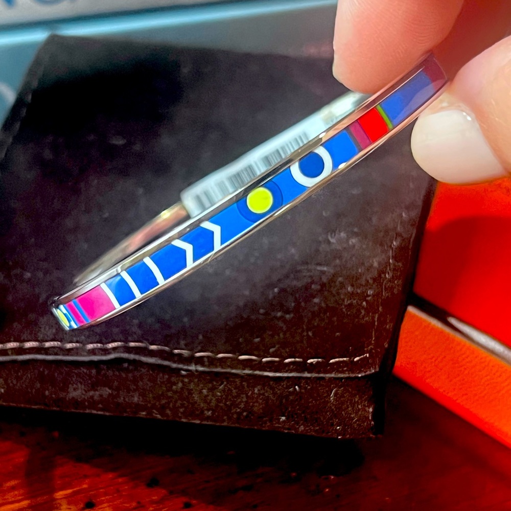 Hermes enamel bangle extra narrow